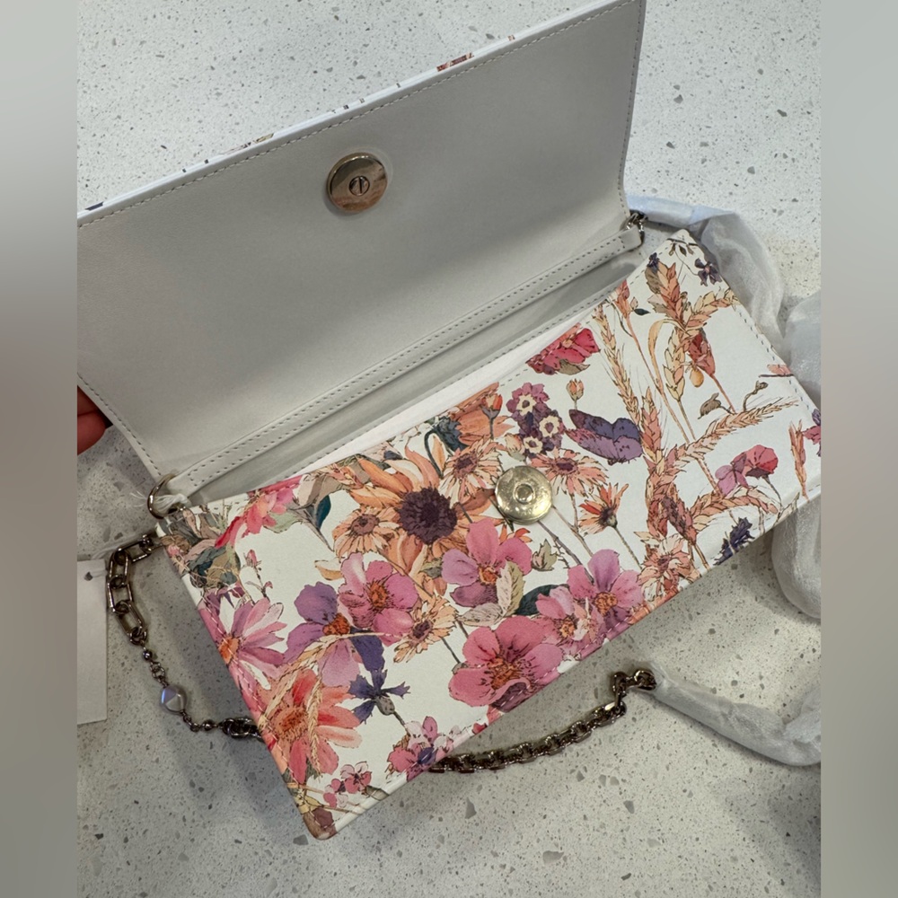 DIOR Miss Dior Floral Too handle mini bag with pearl chain strap - Picture 6 of 8